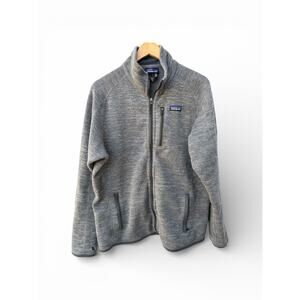Patagonia Full Zip Fleece Jacket Mens Large Gray Outdoor Lightweight Jacket